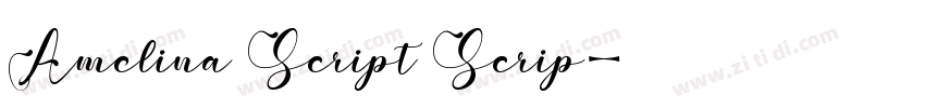 Amelina Script Scrip字体转换